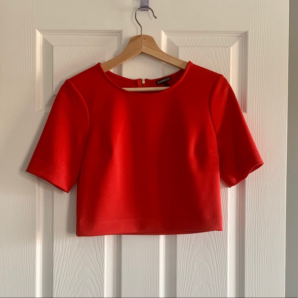 EXPRESS red crop top